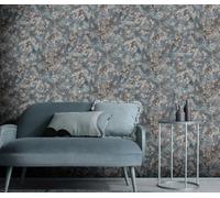 Flower Wallpaper Purity Embossed Blue