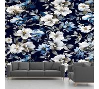 Flower Wallpaper - Vintage Floral Plant Exotic Panoramic Mural - Wall Paper for Living Room Bedroom Restaurant Hallway Home Decoration - 140x100 cm Photo Wall Mural