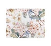 Flower Watercolor Pastel Botanical Pink Adults 500 Pieces Puzzles-Jigsaw Wooden Puzzle for Adults Elderly