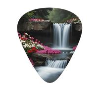 Flower Waterfall guitar pick set, 3 different thicknesses, 12 pieces for a variety of instruments
