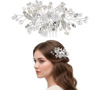 Flower Wedding Hair Pieces for Brides, Pearl Rhinestone Hair Accessories, Bride Hair's Accessory, for the Hairstyles of Brides and Bridesmaids