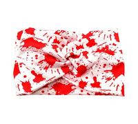 Flower Wedding Races Party Fascinator Halloween Blood Headbands Scrunchies Elastic Head Wide Hair Band Hair Scarf Ties Eyeball Hand Print Accessories For Women Girls Ladies Party (Red, One Size)