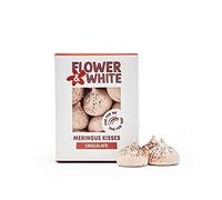 Flower & White Chocolate Meringue Kisses |Great As A Gift Or To Share | Low-Calorie | Vegetarian & Gluten-Free | Fair Trade & 100% Recyclable Packaging | No Additives or Nasties - 1 x 100g