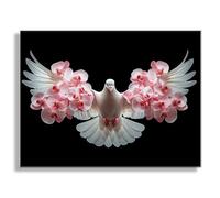 Flower White Doves Paint by Numbers for Adults, DIY Beginner Easy Paint by Numbers Kits, HD Canvas Oil Painting Kit, Painting Arts and Crafts, for Home Wall Decor Gifts (Frameless) 45x60cm Q3S-321