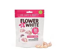 Flower & White Raspberry Crumble Bites | Only 26 Calories per Bite | Made For Sharing | Low-Calorie | Vegetarian & Gluten-Free | Fair Trade & 100% Plastic Free | No Additives or Nasties - 1 x 75g