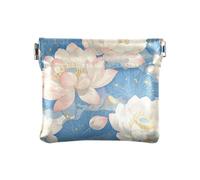 flower White Summer Boho Women PU Leather Coin Purse Cute Cash Coin Purse for Women, flower white summer boho, One Size, Modern