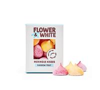 Flower & White | Verities of Meringue Kisses | Low Calorie, Vegetarian, Gluten-Free, Natural Flavours & Ingredients (100 g (Pack of 1), Rainbow)
