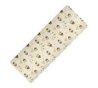 Flower Wild Beige Bee printed yoga mat with bag for home, natural rubber non slip, with yoga bag for mat tapete para ejercicio 71x26 inches