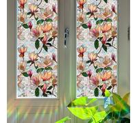Flower Window Film for UV Protection & Privacy Colorful Addition to Your Home (43cm*500cm)