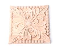 Flower Wood Carved Corner Onlay Applique Furniture Unpainted Cabinet Decoration Wood Appliques