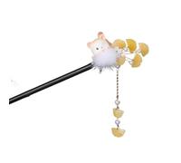 Flower Wooden Hair Stick Rabbit Hair Ball Hairpin Hair Chopstick Cheongsam Accessories(Type -F)