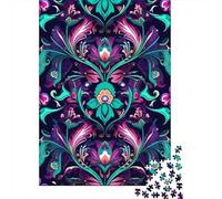 Flower Wooden Jigsaw Puzzle for Adults 1000 Piece Puzzles for Teenagers Creative Jigsaw Puzzles Family Challenging Games Toys 1000pcs (75x50cm)