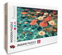 Flower Wooden Jigsaw Puzzles 141x87cm, Fish Jigsaw Puzzles 4000 Piece for Adults with Box, Educational Challenging Game, Gifts for Teens, Back Lettering Easy to Distinguish, Home Decoration, 8-4717