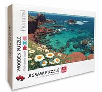 Flower Wooden Jigsaw Puzzles 30x20in, Coastal Jigsaw Puzzles 1000 Pieces for Adults with Box, Educational Challenging Game, Back Lettering Easy to Distinguish, Summer Gifts, Beautiful Decor, C-8843