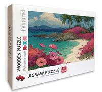 Flower Wooden Jigsaw Puzzles 70x41in, Coastal Jigsaw Puzzles 6000 Pieces for Adults with Box, Educational Challenging Game, Back Lettering Easy to Distinguish, Summer Gifts, Beautiful Decor, B-6671