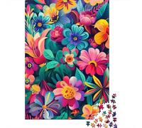 Flower Wooden Jigsaw Puzzles for Adults 1000 Piece Puzzles Rectangular Puzzle And Home Decor And Family Game 1000pcs (75x50cm)