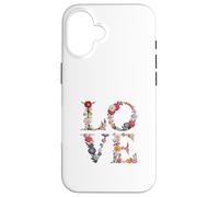 Flower Words: Spelling Love with Flowers Case for iPhone 16
