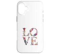 Flower Words: Spelling Love with Flowers Case for iPhone 16 Plus