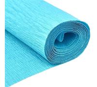 Flower Wrapping Paper, Colored Crinkled Crepe Paper Rolls 250x50cm Pack of 5 Multicolor Craft Flowers Gift Wrap(Brilliant Blue)