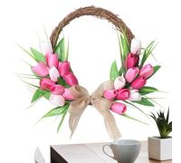 Flower Wreath, Artificial Flower Decorations, Spring Wreaths for the Front Door, Modern Decor Embellishment, for Living Room, Bedroom, Indoor, Window, Wall, Wedding, Holiday, Festival