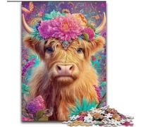 Flower Yak Puzzles for Adults 1000 Pieces, Suitable for Ages 14 And Up Wall Decoration Christmas Birthday Gift (50x75cm)