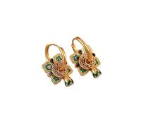 Flower Yoga Stud Earrings Gold Star Climber Screw Droop Dangle Earring for Women Jewelry Gifts for Birthday Party Back to School Charm Unalome Symbol Amulet