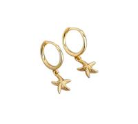 floweragrant Women Silver Earrings, 925 Sterling Starfish Hoop Earring For Geometric Gold Jewelry S-E1388 Gifts Girlfriend, Wife, Sister, Daughter, Mother On Birthday/Valentine'S Day/Chris