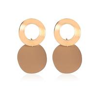 floweragrant Women Silver Earrings, Earing Round Gold Plate Earrings Fashion Geometric Disc Stud Earrings Earings Jewelry Pendientes Gifts Girlfriend, Wife, Sister, Daughter, Mother On Birthday/Valen