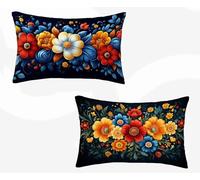 Flowerbed Cushion Covers 24x32in Set of 2, Yellow Rectangle Cushion Covers Waterproof Linen Sofa Cushions with Invisible Zipper Bedroom Accessories Decorative Pillows for Room Decor, Gifts -zjn2602LP