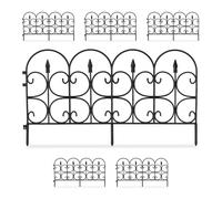 Flowerbed fence Ornate Lawn Barrier Miniature Edging Set Expandable Lightweight
