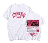 flowereyes Chainsaw Man Anime-Inspired Casual T-Shirt, Unisex Adult, Short Sleeve, Crew Neck, Pullover, 3D Printing, Cotton Blend, Summer, Size: S-3XL, Color: #02