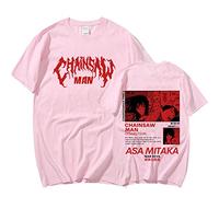 flowereyes Chainsaw Man T-Shirts ASA Mitaka Pullover Summer New T-Shirts Harajuku Casual T-Shirts Chainsaw Man ASA Mitaka T-Shirts