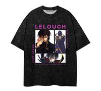 flowereyes Code Geass Printed T-Shirt Anime Lelouch Lamperouge Cosplay Costumes Men's and Women's Fashion Casual Short Sleeve Top