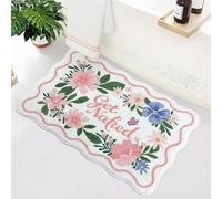flowereyes Get Naked Bath Mat Creative Letter Design You Look Good Playful Irregular Pattern Non-Slip Floor Mat Soft Decorative Doormat