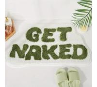 flowereyes Get Naked Bath Mat Non-slip Washable Mat Creative Letter Design Fun Irregular Shape Soft Doormat