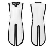 flowereyes Medieval Crusader Tunic Templar Knight Surcoat Renaissance Chivalric Warrior Tunic Knights Robe Teutonic Top Renaissance Knight Retro Halloween Cosplay Sleveeless Robe White