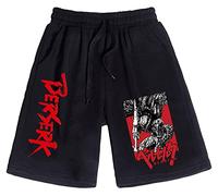 flowereyes Men Women Shorts Berserk Anime Cosplay Shorts Guts Print Sportpants Summer Fashion Casual Loose Elastic Waist Pants Pockets