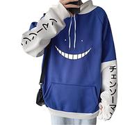 flowereyes Unisex Assassination Classroom Hoodie Loose Casual Sport Long Sleeve Pullover Tops Anime Korosensei Print Hooded Sweatshirt