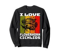 Flowerhorn Retro I Love Flowerhorn Cichlids Sweatshirt