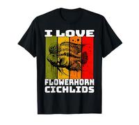 Flowerhorn Retro I Love Flowerhorn Cichlids T-Shirt