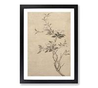 Flowering Crab Apple Tree by Shen Zhou Framed Print | A2 Black Framed Wall Art | Ready to Hang | Modern Floral Picture | Living Room Bedroom Lounge Office