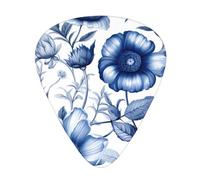 Flowering Herbs And Herbaceous Plants 12 Pcs Guitar Picks, 0.46mm/0.71mm/0.96mm Thickness, Guitar Plectrum With Storage Case For Acoustic-Electric Guitar Ukulele Bass