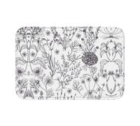 Flowering Herbs And Herbaceous Plants Crystal Velvet Lock Edge Floor Mat 40x60, Non Slip, Easy To Clean, Comfortable Foot Feel