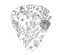 Flowering Herbs And Herbaceous Plants Guitar Plectrums Classical Triangle Bass Acoustic And Electric Guitar Plectrums For Guitarists 12 Pieces