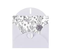 Flowering Herbs and Herbaceous Plants Print Blank Cards and Envelopes 5" x 6" for Wedding Birthday Invitations and All Occasions
