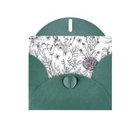 Flowering Herbs and Herbaceous Plants Print Blank Cards and Envelopes 5" x 6" for Wedding Birthday Invitations and All Occasions