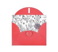 Flowering Herbs and Herbaceous Plants Print Blank Cards and Envelopes 5" x 6" for Wedding Birthday Invitations and All Occasions