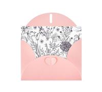 Flowering Herbs and Herbaceous Plants Print Blank Cards and Envelopes 5" x 6" for Wedding Birthday Invitations and All Occasions