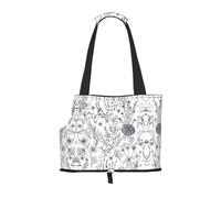 Flowering Herbs and Herbaceous Plants print Puppy Carrier Pets Dogs Dog Walking Bags Carrier Bags for small Dogs and Cat and Rabbit
