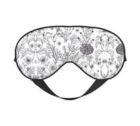 Flowering Herbs and Herbaceous Plants Print Soft Eye Mask - Comfortable Sleep, Blocks Light, Full Eye Coverage, Ideal for Travel, Meditation